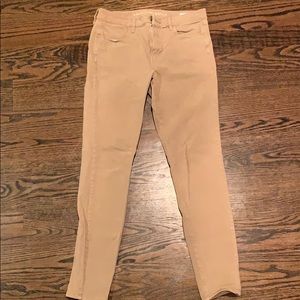 high rise khaki jeggings
